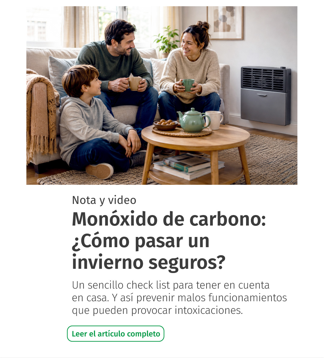 Monóxido de carbono: cómo pasar un invierno seguros