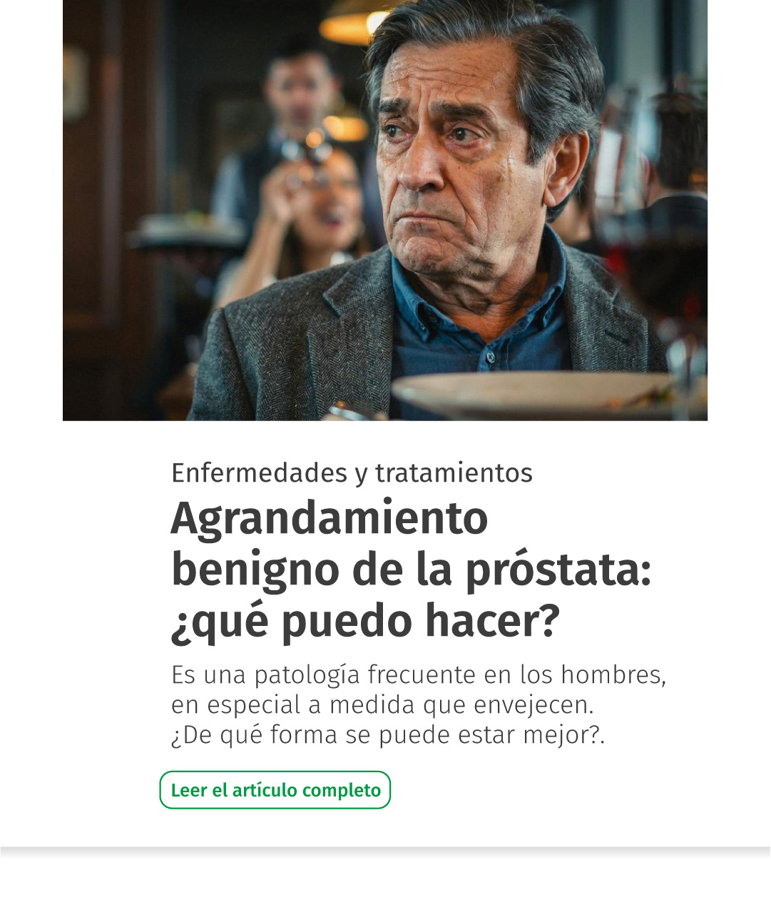 Agrandamiento benigno de la próstata: qué puedo hacer
