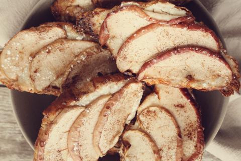 postre de manzanas y peras