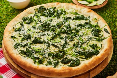 pizza de espinacas